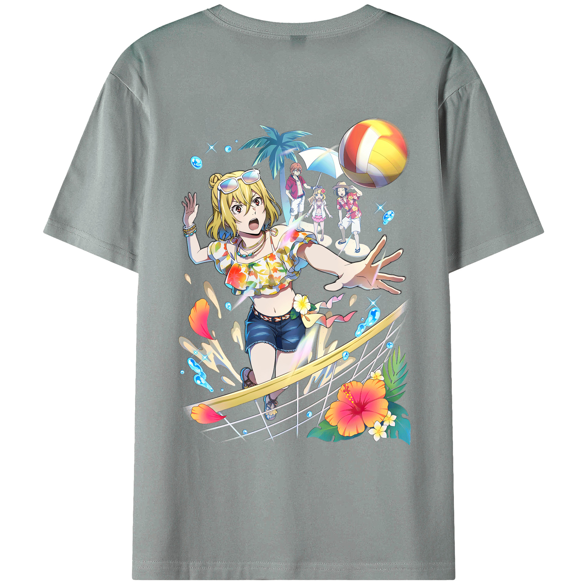 （画像用） 文豪ストレイドッグス Bungo Stray Dogs 綿100％ メンズ半袖Tシャツ（バックプリント） 通気性